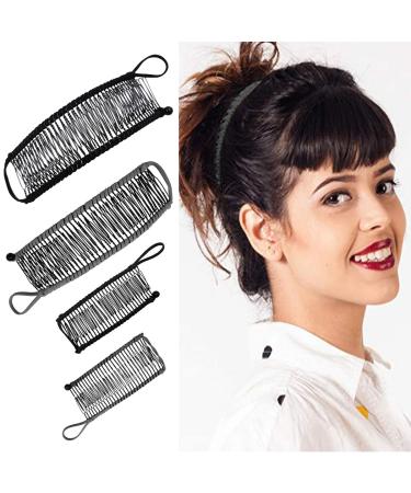 Vintage Bananen Crest Clips | Stretchable Dual Ridge Hair Clips - 4-Pack by Taizer | International Shipping - Buy Online on SooperMarket.com