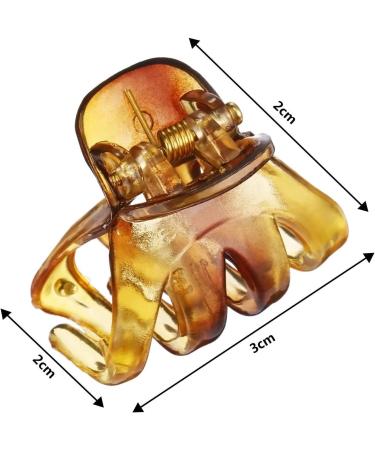 24 Pack 3 cm Mini Grip Octopus Clip Spider Jaw Hair Claw Clips (Brown) - Buy Online on SooperMarket.com