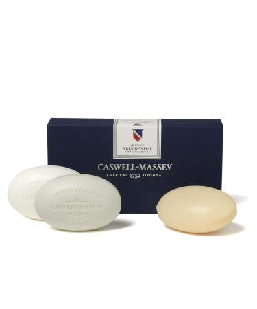 Caswell-Massey Triple Milled Heritage Presidential Three-Soap Set, Scented & Moisturizing Bath Soap For Men, Made In The USA, 3 Count (Pack of 1) Presidential 3 Count (Pack of 1)