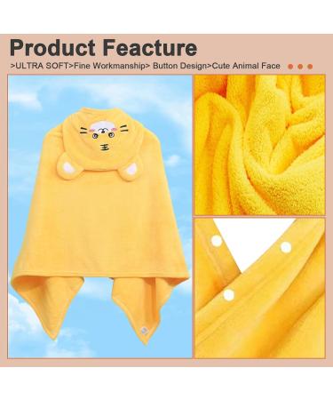 Funmo Baby Hooded Towel - Soft Super Absorbent 80x80 cm Bath Towel with Cute Patterns for Infants (0-5 Years) - Buy Online on SooperMarket.com