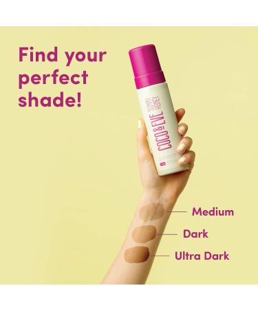 Coco & Eve Sunny Honey Bali Bronzing Self Tanner Mousse Set (Dark) - All Natural Instant Sunless Tanning Mousse with Mitt Applicator - Buy Online on SooperMarket.com