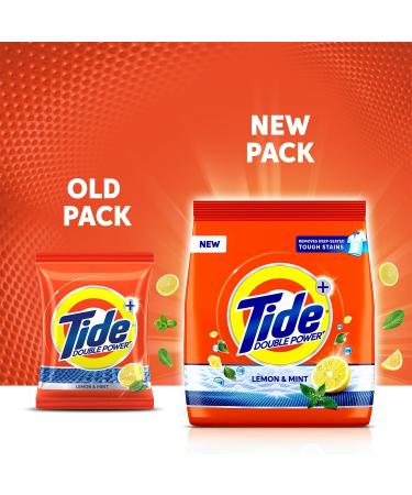 Tide Plus Detergent Washing Powder with Extra Power Lemon and Mint Pack - 500 g + SCOOPER - Buy Online on SooperMarket.com