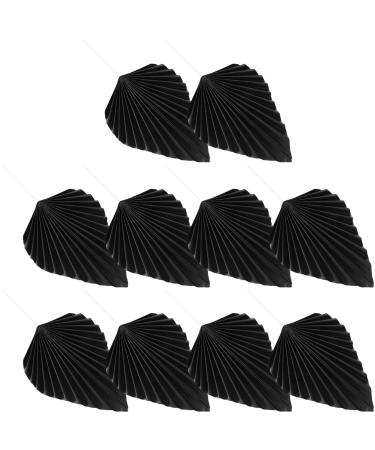 Didiseaon 10pcs Palm Leaves Cake Toppers Paper Palm Leaf Cake Insert Monstera Leaf Cupcake Picks Leaf Cake Decoration for Hawaii Aloha Jungle Summer Wedding Birthday Black