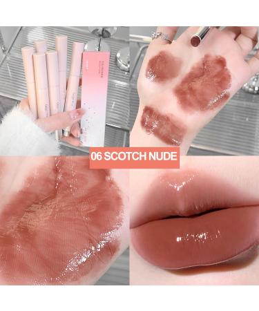 6 Colors Dewy Melting Lipstick - High-Shine Glossy Finish Lip Color for Women | Vivid Color & Wet Look Lip Makeup - Buy Online on SooperMarket.com