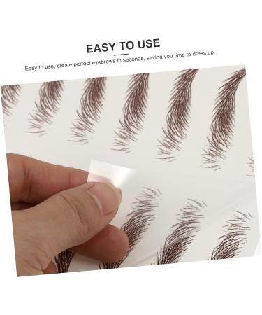 Baluue 9 Sheets Realistic Fake Eyebrows Eyebrow Stickers Waterproof Hairlike Eyebrows Brown - Buy Online on SooperMarket.com