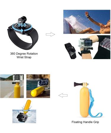Kuptone 65-in-1 Action Camera Accessories Kit for GoPro, Insta360, AKASO, DJI - Hero 11, 10, 9, 8, 7, 6, 5, 4 - Complete Bundle - Buy Online on SooperMarket.com