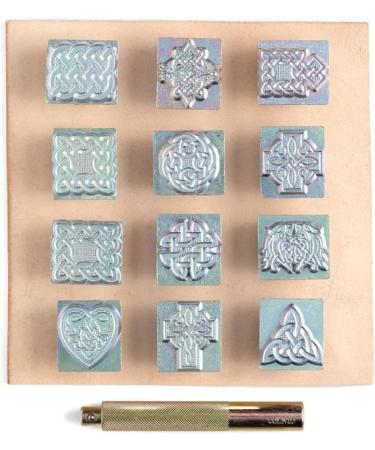Tandy Leather Craftool Celtic Stamp Set 8161-00 - Pack of 12 Stamps for DIY Leather Crafting - Buy Online on SooperMarket.com