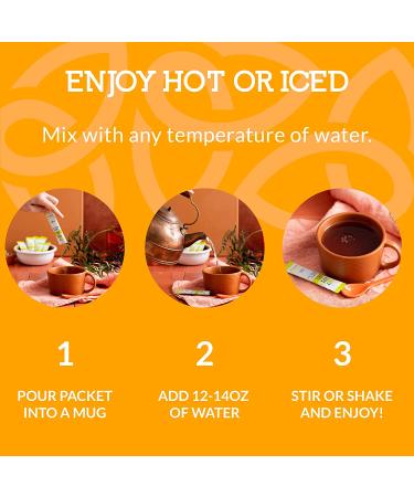 Cusa Mango Green Tea | Organic Instant Tea with Real Fruit & Spices | No Sugar Added | 10 Servings | Hot or Iced Tea Drink Mix Packets - Buy Online on SooperMarket.com