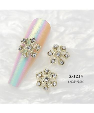 Stand Out With 10pcs 3D Art Alloy Snowflake Embellishments Fashionable Decorations X1231 - Buy Online on SooperMarket.com