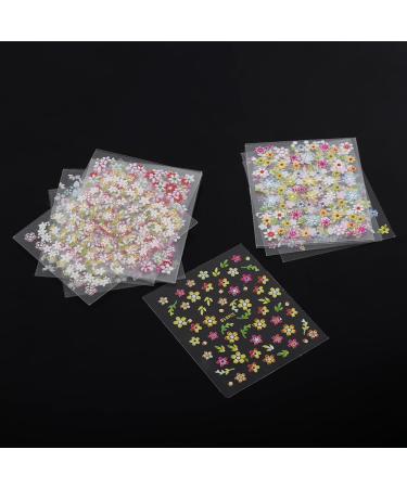 Brrnoo Nail Sticker 50 Sheets Multicolor Stylish 3D Nail Art Sticker Flower Design Adhesive Decal Decoration - Buy Online on SooperMarket.com