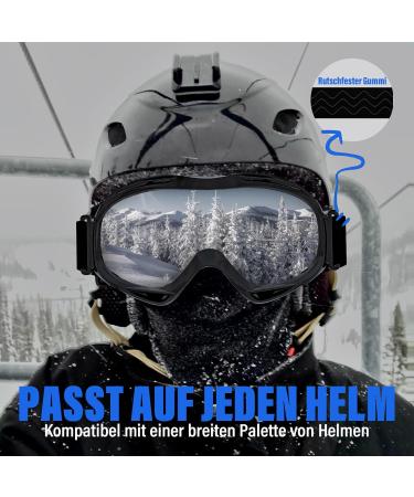 Buy KTEBO Ski Goggles for Men & Women | UV Protection Anti-Fog Mirrored | Perfect for Glasses Wearers - Silver Color - Buy Online on SooperMarket.com