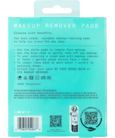 Buy REAL TECHNIQUES Remover Pads - Set of 2 Reusable Eyebrow Remover Pads for Effortless Makeup Removal - International Shipping Available - Buy Online on SooperMarket.com