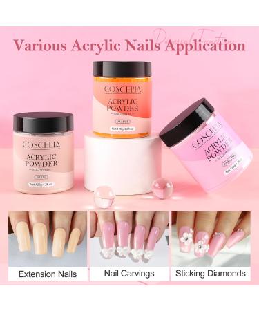 Coscelia Acrylic Nail Set 120g | Professional Acrylic Powder for DIY Nail Design - Perfect for Women | 01-053 - Buy Online on SooperMarket.com
