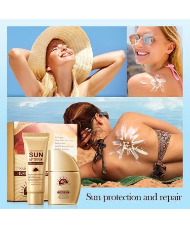 Buy Sunscreen for Face & Body + After Sun Lotion - SPF 60+ Sun Protection Aloe Soothing Skincare Non-Sticky Face Moisturizer - International Shipping Available - Buy Online on SooperMarket.com