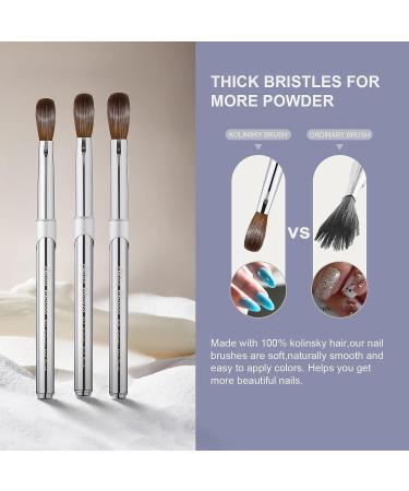 Shine Chance Acrylic Nail Art Brush Size 8 - 100% Pure Kolinsky Hair Oval Nail Brush for Professional Acrylic Application and Manicure - DIY Home Salon Tool - Buy Online on SooperMarket.com