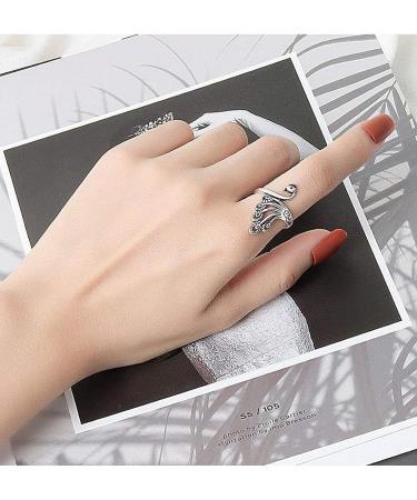 Faster Knitting with 3 Adjustable Knitting Loop Rings - Yarn Guide, Finger Thimble, Peacock, Fish & Braided Rings - Buy Online on SooperMarket.com