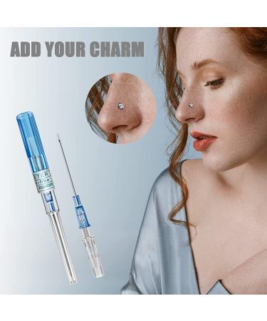 Stainless Steel 22G IV Catheter Needles - 5Pcs Piercing Kit for Ear Nose Lip Tongue Belly Navel Nipple Cartilage, Hollow Needles for Piercing - Buy Online on SooperMarket.com