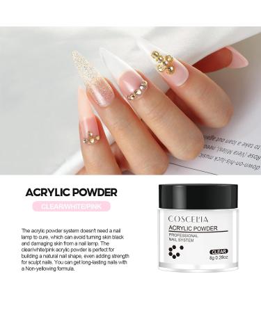 COSCELIA Transparent 3D Nail Extensions Powder - No Lamp Needed 8g - Shop Internationally! - Buy Online on SooperMarket.com