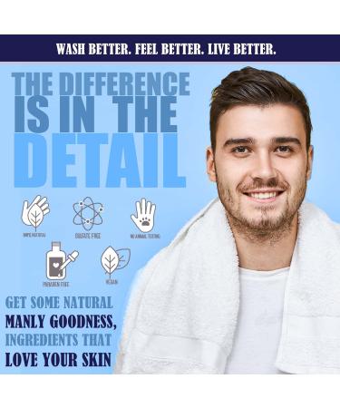 Men's 3-in-1 Body Wash Shampoo Conditioner Combo - Shower Gel for Body, Hair & Face - Paraben & Sulfate Free - 2 Pack - Buy Online on SooperMarket.com