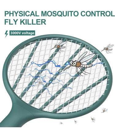 Bug Zapper Racket - Electric Fly Swatter for Indoor & Outdoor Mosquito Killer (2 Green) - Buy Online on SooperMarket.com