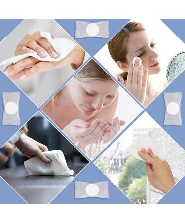 SimPolor 200 Compressed Towels - Portable Disposable Mini Toilet Paper Tablets for Travel Camping and Beauty - Blue & Pink - Buy Online on SooperMarket.com