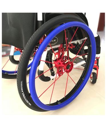 Wheelchair Push Rim Covers Wheelchair Stroller Ring Protector Non-slip Wear-Resistant Hand Push Cover Wheelchair Handrim Covers Wheelchair Rear Wheel Cover for Improve Grip and Traction (Color : B 24inch B