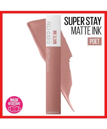 Maybelline New York SuperStay Matte Ink Un-nude Liquid Lipstick Poet 0.17 Ounce Beige 5 ml (Pack of 1) - Buy Online on SooperMarket.com