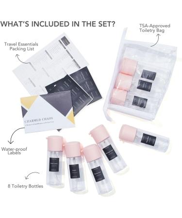Travel Toiletries Bottles Set - TSA Approved Leak Proof Fine Mist Spray Bottle (3.38 oz Pink) - BPA Free & Refillable - Perfect for International Travel - Buy Online on SooperMarket.com