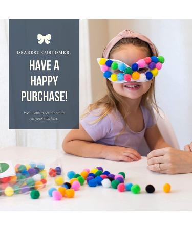WAU Craft Pom Pom Balls - 100pcs 1.5 inch Multicolored Large Pompoms for DIY Crafts - Reusable Zipper Bag Included - Buy Online on SooperMarket.com