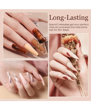 Modelones Gel Nail Polish -6 Colors Nude Pink Gel Polish Set Skin Tones Neutral Brown Soak Off Gel Nail Kit Manicure DIY Nail Art Salon Home Gift - Buy Online on SooperMarket.com