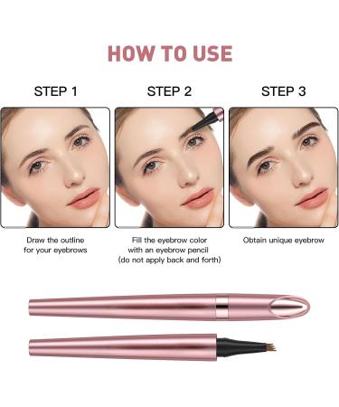 Microblading Eyebrow Pencil Kaluofan Microblading Eyebrow Pen Eyebrow Pencil Microblading Long-lasting Waterproof Creat Natural and Unique Makeup Look(Dark Brown) - Buy Online on SooperMarket.com