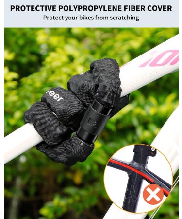 Sportneer 8mm Thick Bike Chain Lock | Heavy Duty Anti-Theft Bicycle Lock for Scooter & Mountain Bike - Buy Online on SooperMarket.com