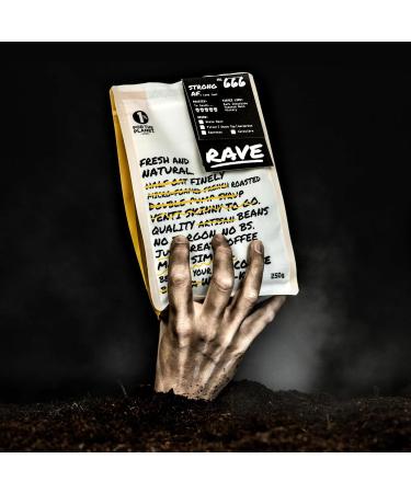 Rave Coffee - Strong AF Blend N 666 Espresso Grind Freshly Roasted Ground Coffee 250g 250 g (Pack of 1) Espresso - Buy Online on SooperMarket.com