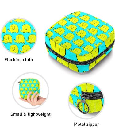 Cartoon Elephant Sanitary Napkin Storage Bag - Period Pouch for Women and Teens - Multi-colored - Buy Online on SooperMarket.com