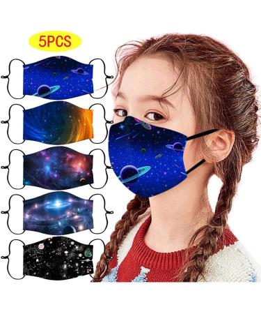 5 Packs Kids Protect_Cover_Mask Reusable Cotton Boys Girls (A) - Buy Online on SooperMarket.com