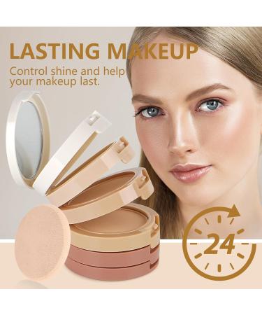FantasyDay 5 in 1 Makeup Setting Powder Pressed Powder Cosmetics Powder Foundation Longwear Coverage with a Mattifying Finish Water- and Heat-Resistant Shine & Oil Control - Buy Online on SooperMarket.com