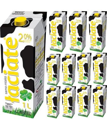Laciate Yellow Milk 2.0% Fat UHT Milk 1000 Mililiter x 12 Boxes - Buy Online on SooperMarket.com