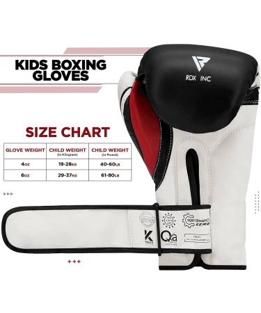 RDX Children Boxing Gloves 6oz & 4oz - Junior Training Muay Thai Sparring MMA Kickboxing - Maya Hide Leather Ventilated Palm - Durable Lightweight Perfect for Kids - Buy Online on SooperMarket.com
