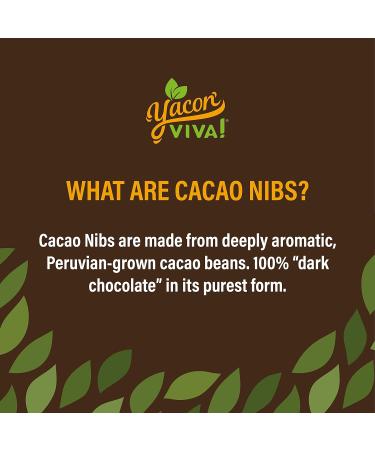 YaconViva! Organic Cacao Nibs Sweetened with Organic Yacon Syrup 300g | 100% Natural Peruvian Superfood | High in Fibre | Low Carb Gut Health | Source of Magnesium & Potassium - Buy Online on SooperMarket.com