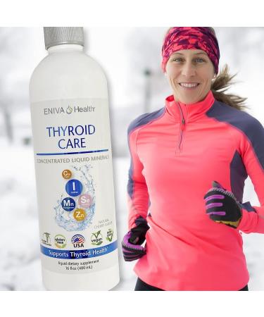Eniva Health Thyroid Support Supplement - Liquid Ionic Iodine (16oz) for Metabolism, Energy & Focus | Vegan, Non-GMO with Fast Results - Buy Online on SooperMarket.com