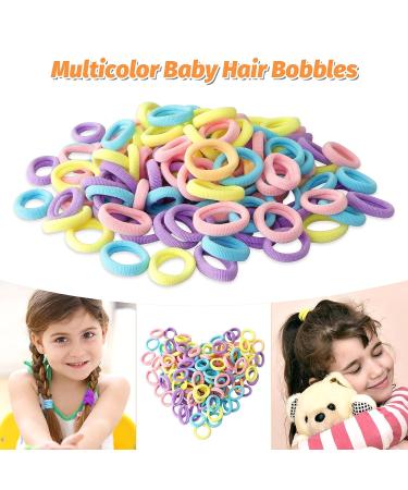 Hanyoushengvance Baby Hair Ties 120 PCS - Mini Seamless Toddler Hair Bands - Soft Elastic Hair Bands for Ponytails (5 Colors) - Buy Online on SooperMarket.com