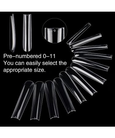 504Pcs Clear Nail Tips for Acrylic Nails Professional  XXL / XXXL Extra Long Tapered Square Acrylic Nail Tips  Full Cover Fake Nails False Nails  Nail Extension for Manicure Salon Home DIY Nail Art 504Pcs XXXL Square Bag - Buy Online on SooperMarket.com