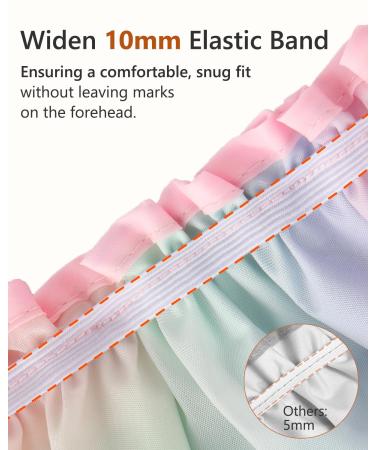 Buy Mikimini XL Shower Hood for Women | Waterproof Double-Lined 2-Pack | Soft & Fashionable Rainbow Design for Long Hair - Buy Online on SooperMarket.com