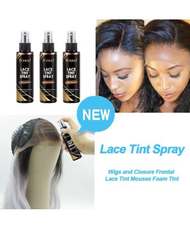 Lace Tint Spray for Closures Light Warm Brown - Perfect for DIY beauty and hairstylists Easy to Use Best for fair skin tones with yellow undertones 100ml - Buy Online on SooperMarket.com