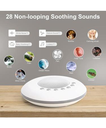 White Noise Machine Portable Sound Machines 28 Soothing Sounds Sleep Noise Maker Ideal Gifts for Kids Adult Bedside Travel Nursery Camping - Buy Online on SooperMarket.com