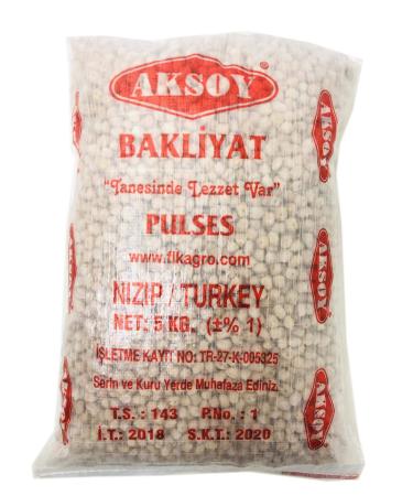 Aksoy Premium Quality Dry Chickpeas 5KG 5.0 Kilograms