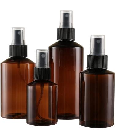 TIANZD 6 Pieces Empty 50 ml Brown PET Plastic Fine Mist Pump Spray Bottles with Black Sprayer for Cosmetic Perfume Water Travel Portable Containers Refillable 1x Funnel 50ml - Buy Online on SooperMarket.com