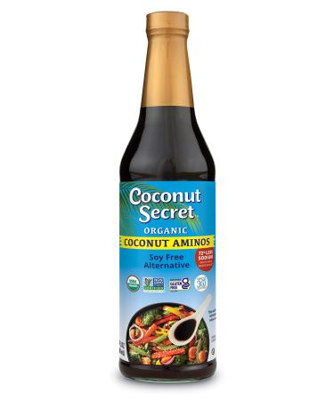 Coconut Secret Coconut Aminos - 16.9 fl oz - Low Sodium Soy Sauce Alternative, Low-Glycemic - Organic, Vegan, Non-GMO, Gluten-Free, Kosher - Keto, Paleo - 101 Total Servings
