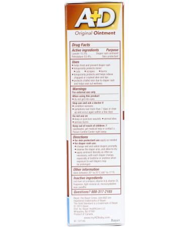 A&D Diaper Rash Ointment 4 oz Tube - Skin Protectant for Babies, 1 Pack - Buy Online on SooperMarket.com