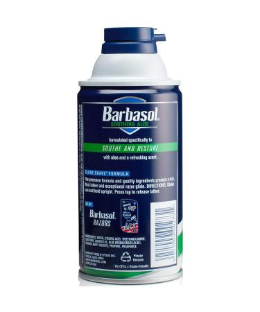 Barbasol Soothing Aloe Shaving Cream 10oz (Pack of 2) - Value Pack - Buy Online on SooperMarket.com